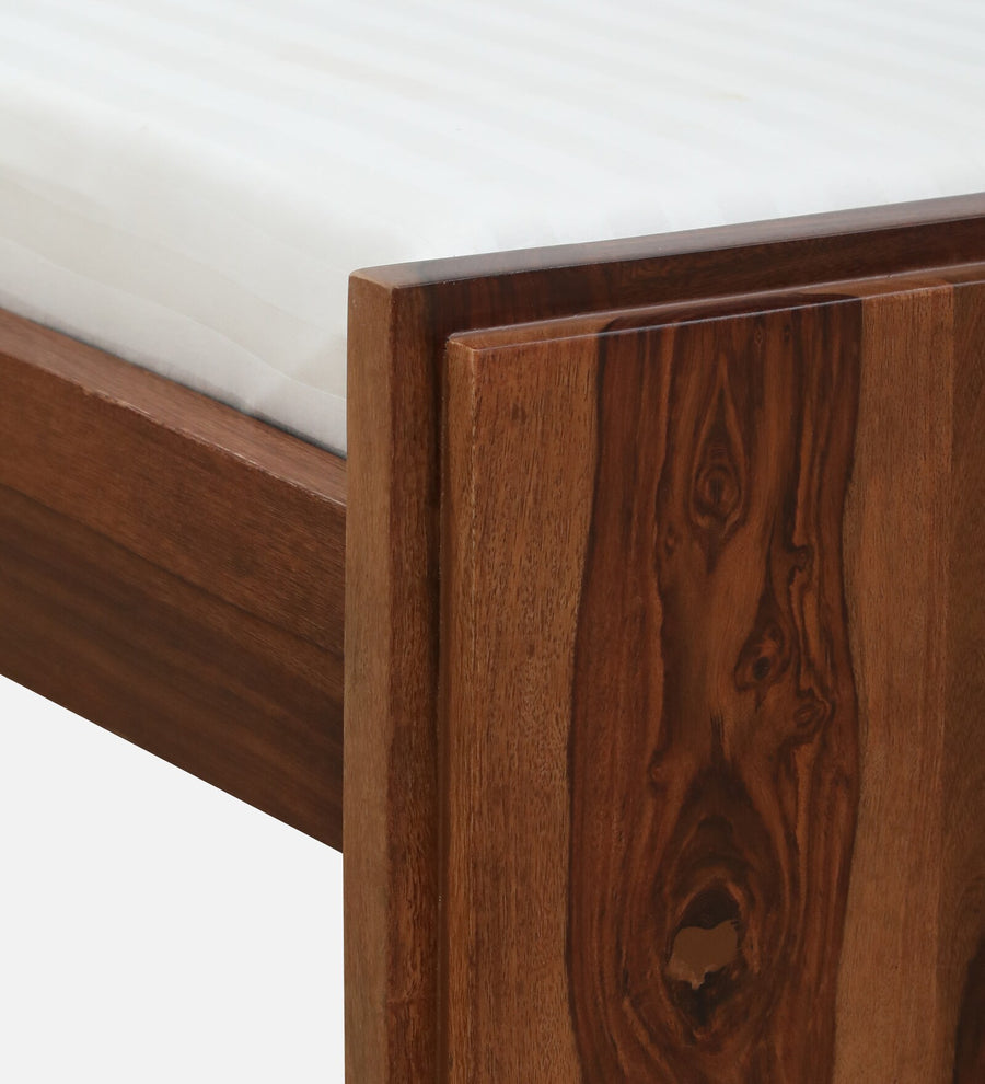 Thor Sheesham Wood Single Bed In Rustic Teak Finish With Trundle - Febonic Living
