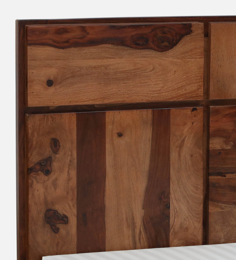 Thor Sheesham Wood Single Bed In Rustic Teak Finish With Trundle - Febonic Living
