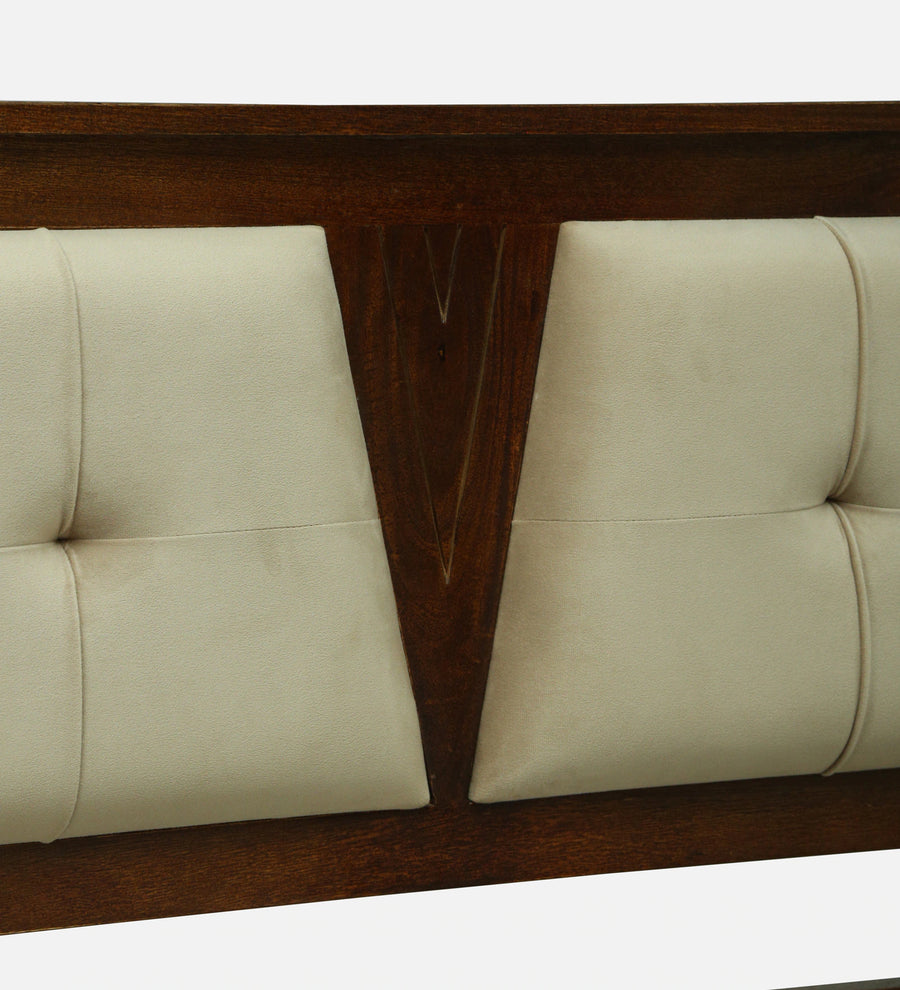 Verso Mango Wood Queen Size Bed With Metal Side Rail In Tubbaq Finish