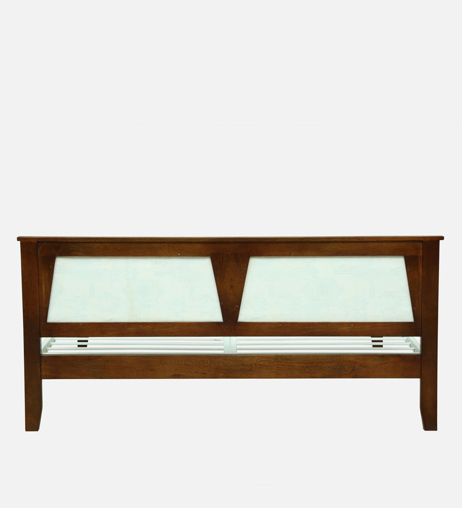 Verso Mango Wood Queen Size Bed With Metal Side Rail In Tubbaq Finish