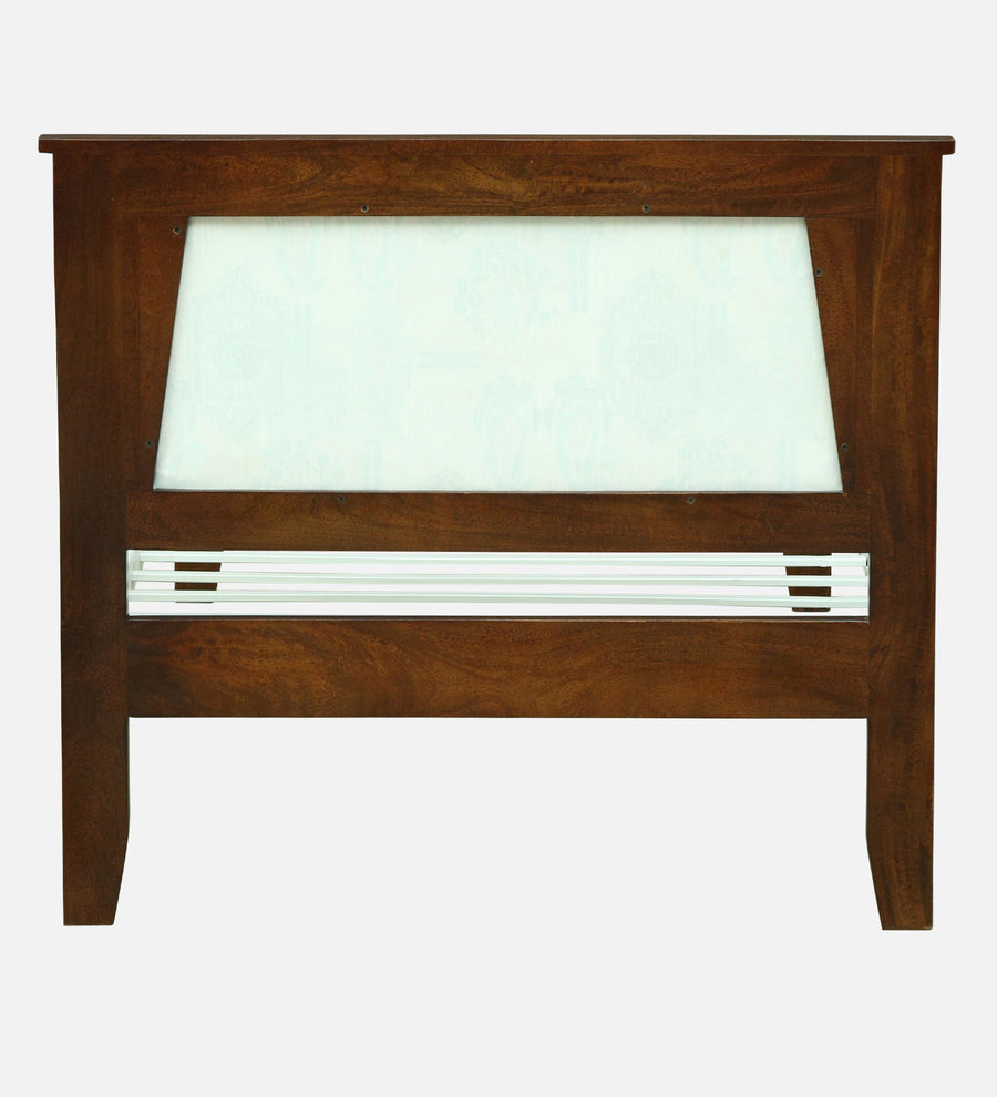 Verso Mango Wood Single Size Bed With Metal Side Rail In Tubbaq Finish