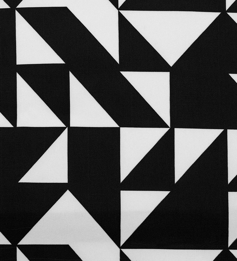 Suzi Printed Fabric Geometric Cotton 16X16 Inches Cushion Set Of 2 In Black And White Colour - Febonic Living