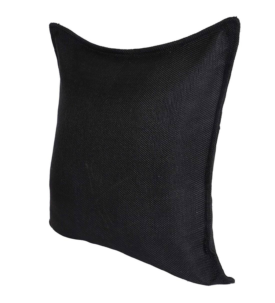 Youri Fabric Geometric 24X24 Inches Cushion Covers Pack Of 2 In Zed Black Colour - Febonic Living