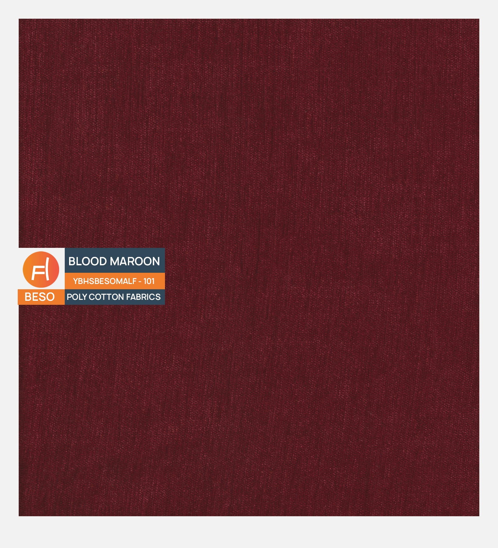 Beso Poly Cotton Fabric Blood Maroon Colour