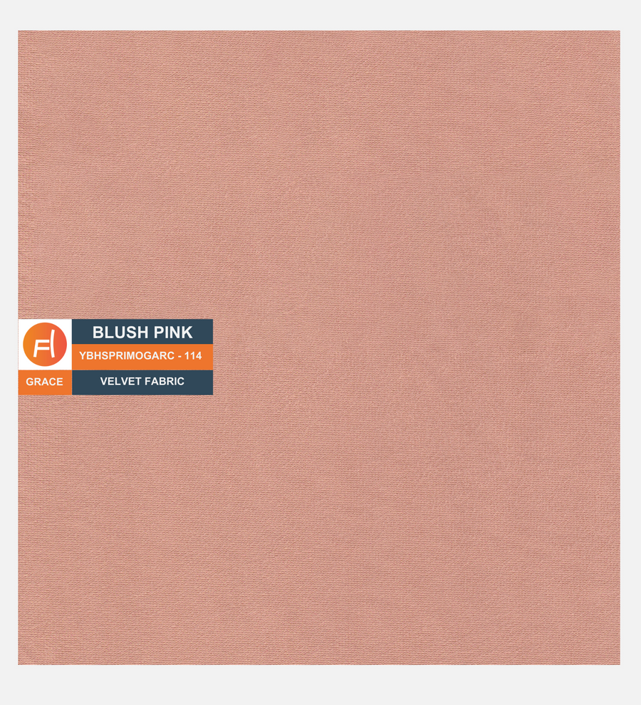 Maro Velvet Upholstered Single Size Bed In Blush Pink Colour - Febonic Living