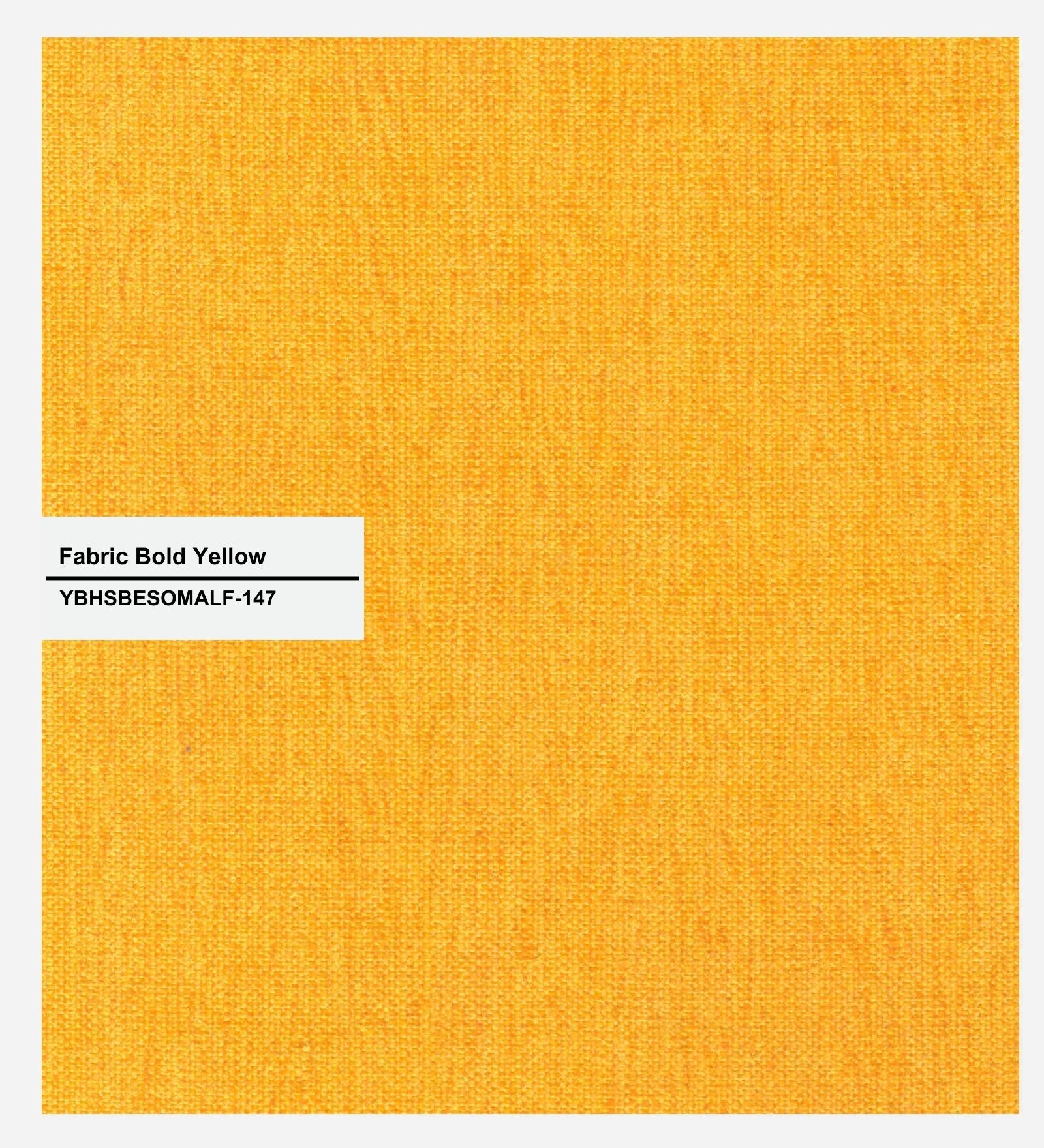 Pollen Fabric King Size Bed In Bold Yellow Colour