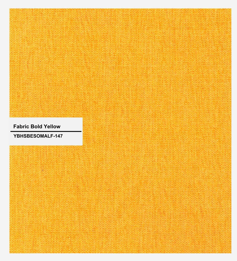 Sunny Fabric Upholstered King Size Bed In Bold Yellow Colour - Febonic Living