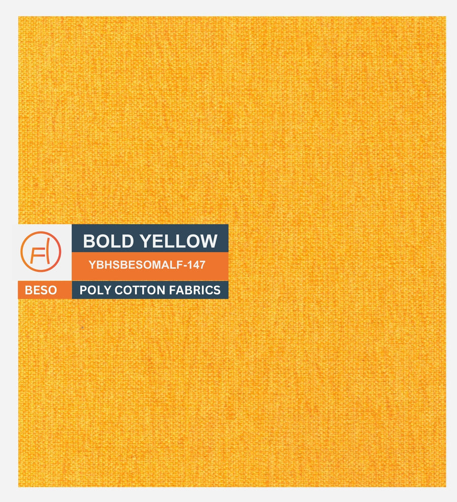 Penny Fabric Ottoman In Bold Yellow Colour With Storage - Febonic Living
