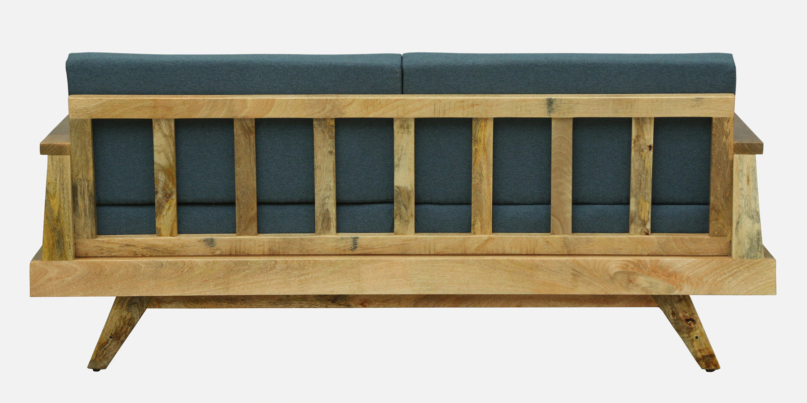 Matur Mango Wood 3 Seater Sofa In Natural Finish