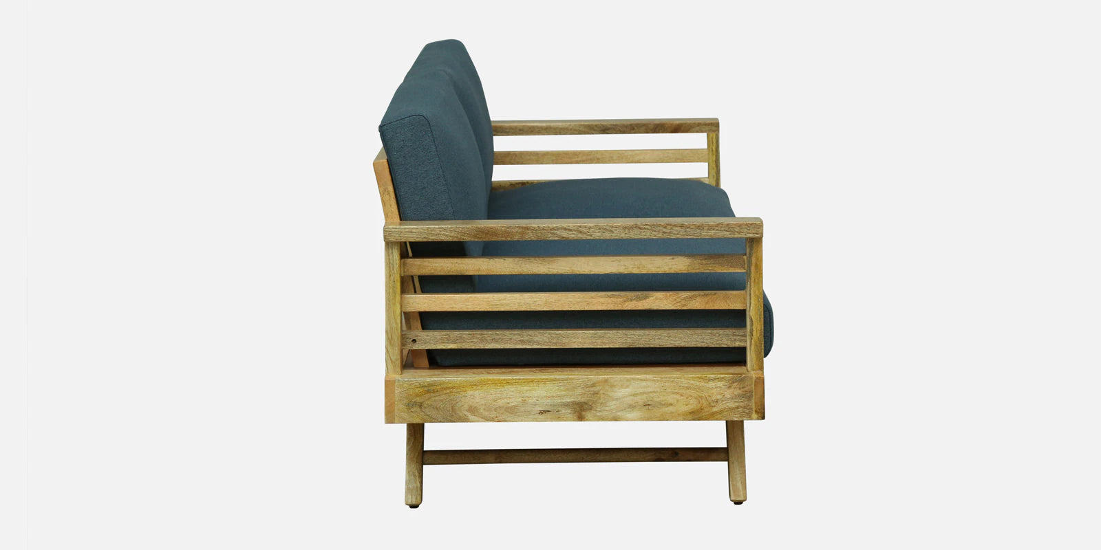 Matur Mango Wood 3 Seater Sofa In Natural Finish
