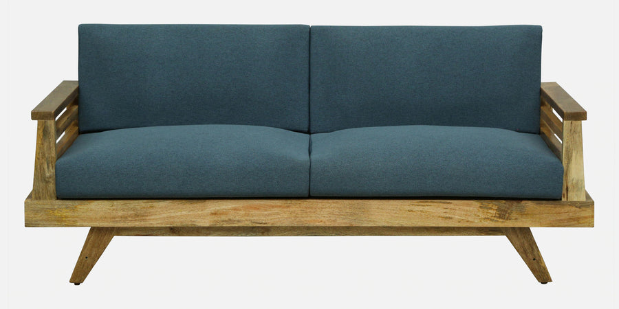 Matur Mango Wood 3 Seater Sofa In Natural Finish by Febonic Living