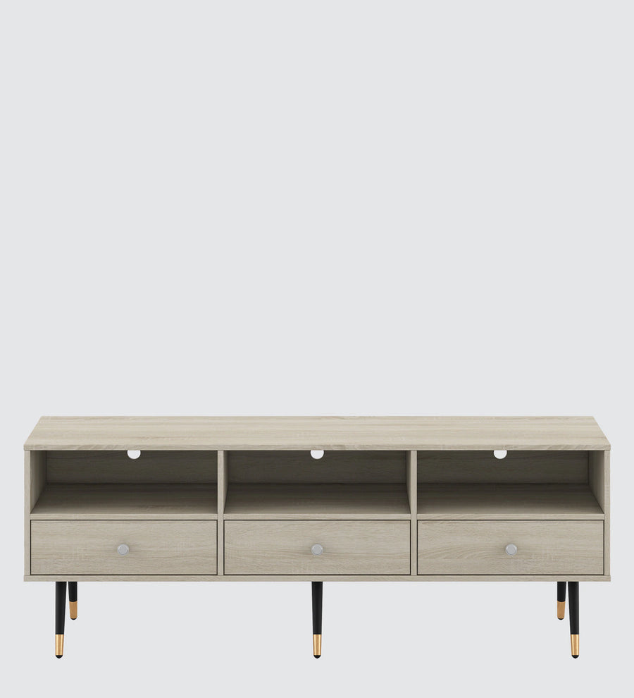 Daman TV Unit In Frosty White Finish - Febonic Living