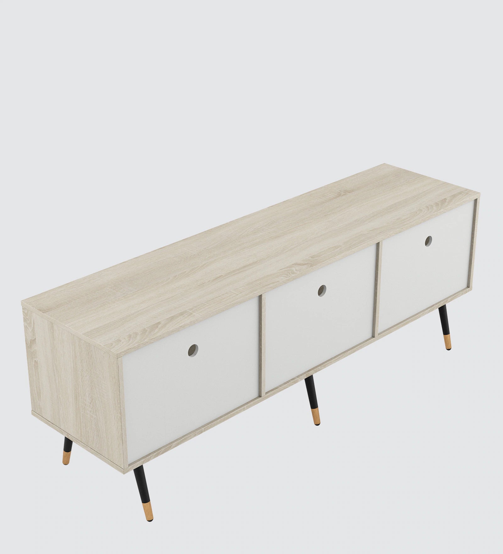 Breeze Tv Console Table in Frosty White Finish