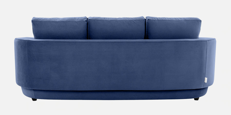 Tome Velvet 3 Seater Sofa In Imperial Blue Color - Febonic Living