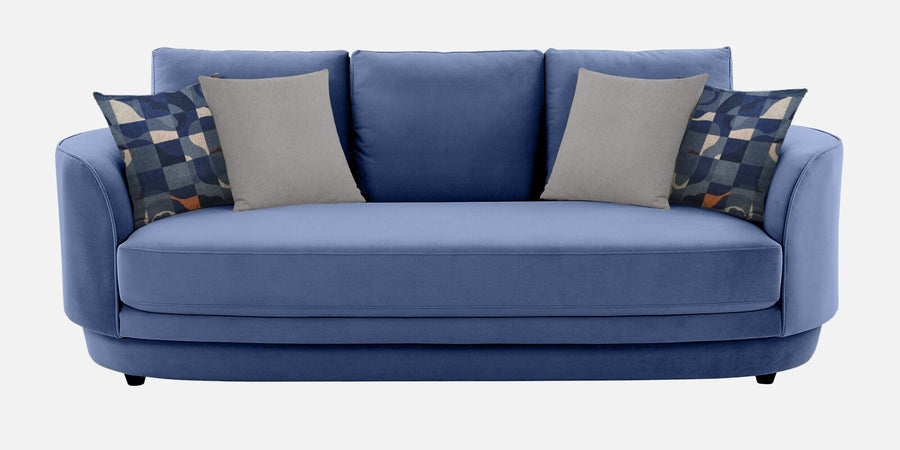 Tome Velvet 3 Seater Sofa In Imperial Blue Color - Febonic Living