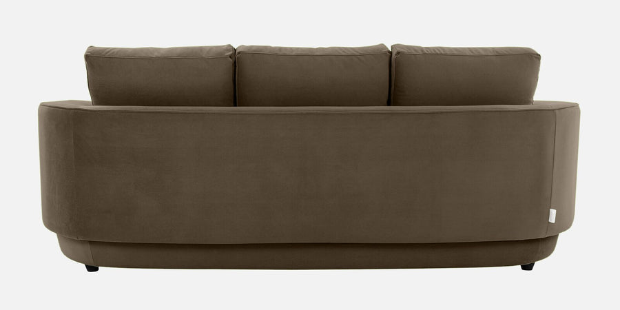 Tome Velvet 3 Seater Sofa In Shade Brown Color - Febonic Living