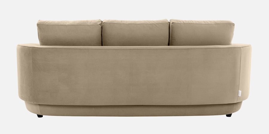 Tome Velvet 3 Seater Sofa In Cream Beige Color - Febonic Living