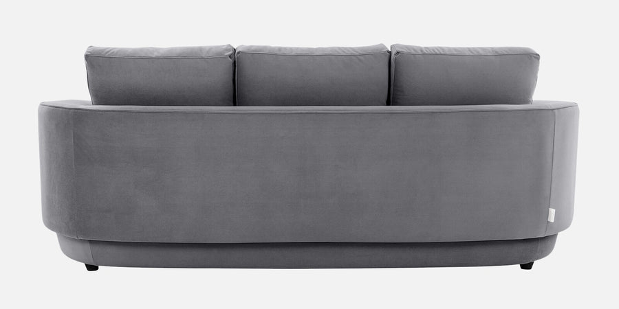Tome Velvet 3 Seater Sofa In Concrete Grey Color - Febonic Living