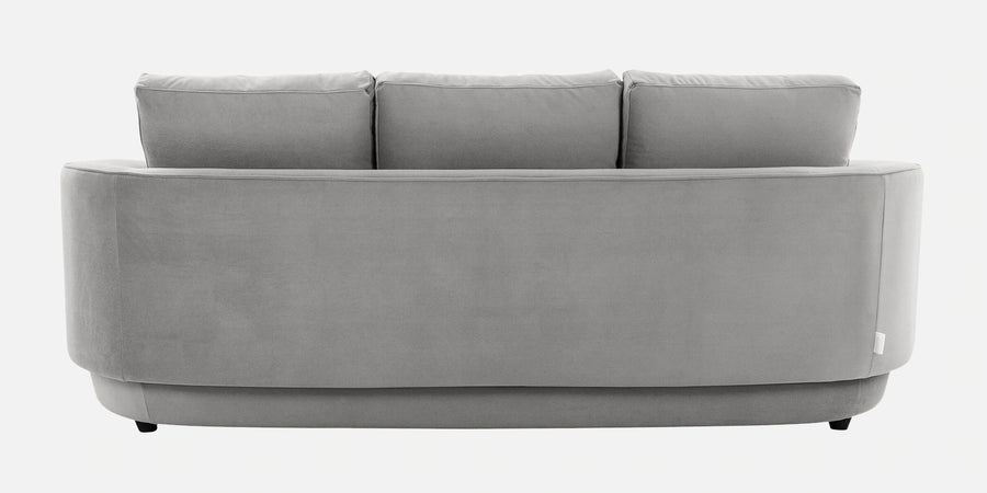 Tome Velvet 3 Seater Sofa In Light Grey Color - Febonic Living