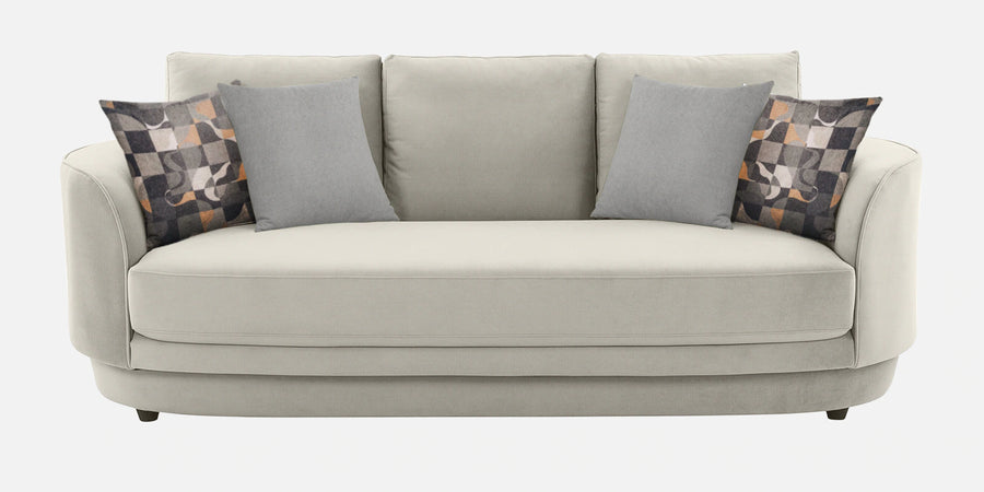 Tome Velvet 3 Seater Sofa In Warm White Color - Febonic Living