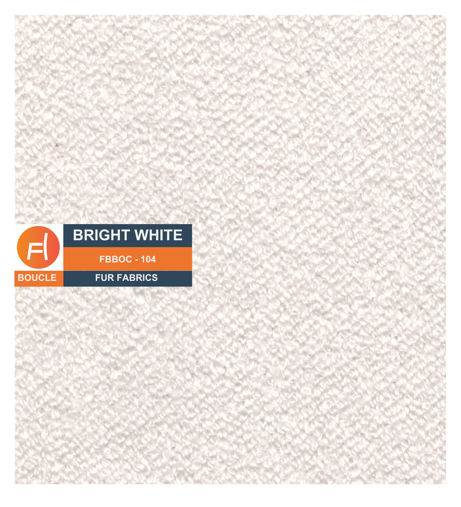 Boucle Poly Cotton Fur Fabric Bright White Colour