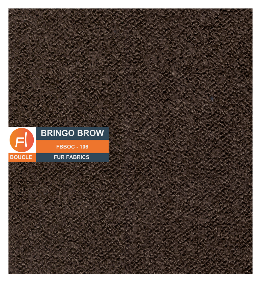 Nesco Boucle Fabric 1 Seater Sofa In Bringo Brown Colour - Febonic Living
