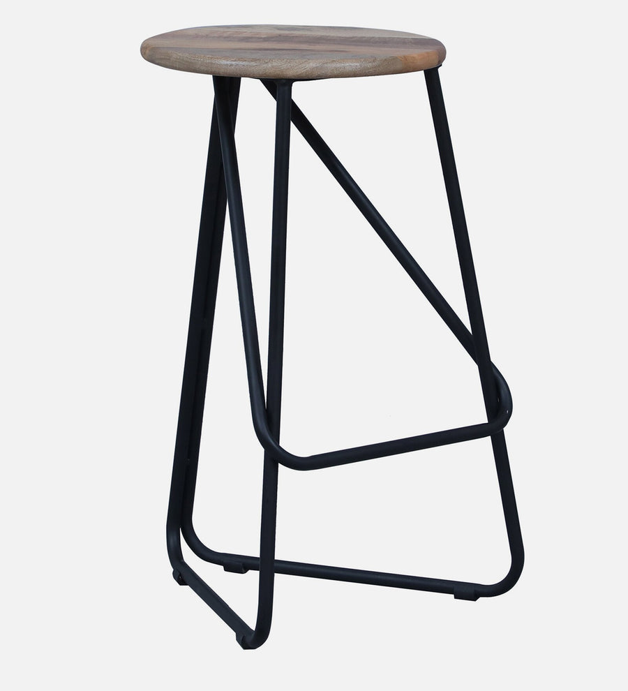 Lared Metal Bar Stool In Black Colour - Febonic Living