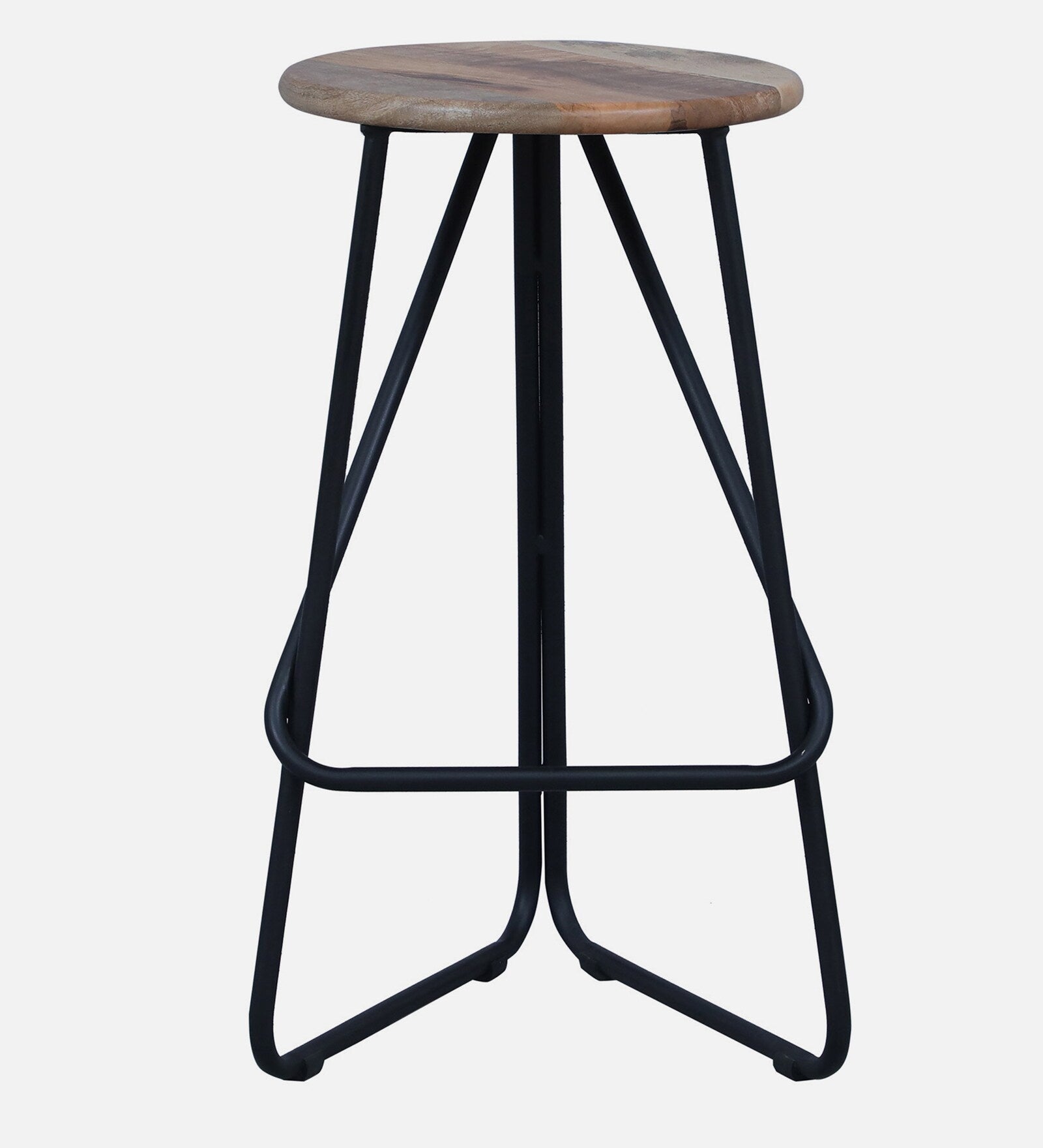 Lared Metal Bar Stool In Black Colour - Febonic Living
