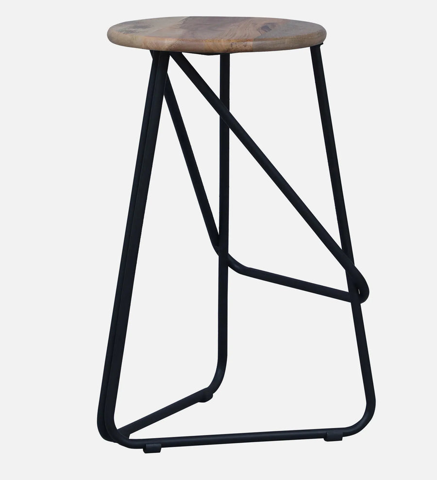 Lared Metal Bar Stool In Black Colour - Febonic Living