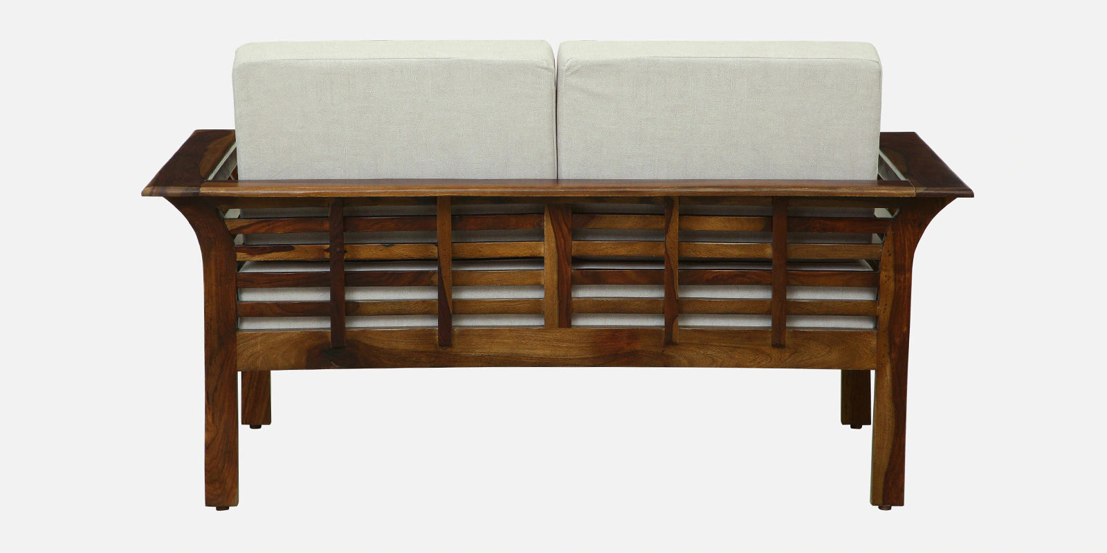 Jota Sheesham Wood 2 Seater Sofa In Beige Colour