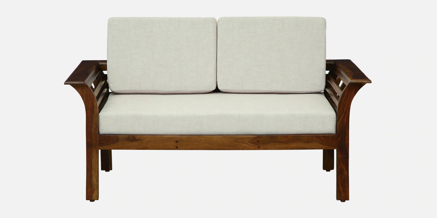 Jota Sheesham Wood 2 Seater Sofa In Beige Colour - Febonic Living