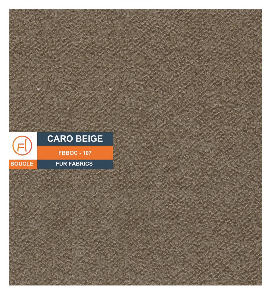 Rexi Boucle Fabric Bench In Caro Beige Colour - Febonic Living