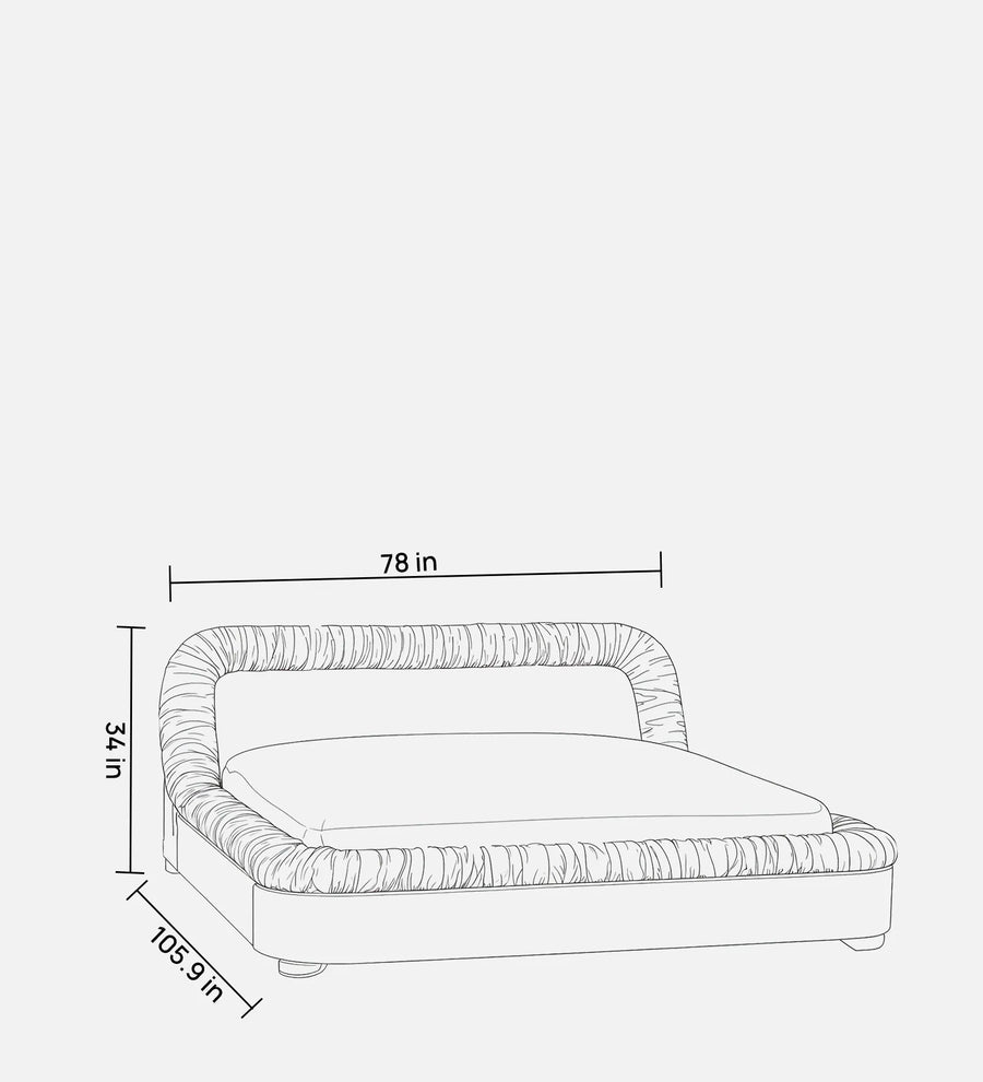 Casa Haven Velvet Queen Size Bed - Camel Beige | Hydraulic Storage