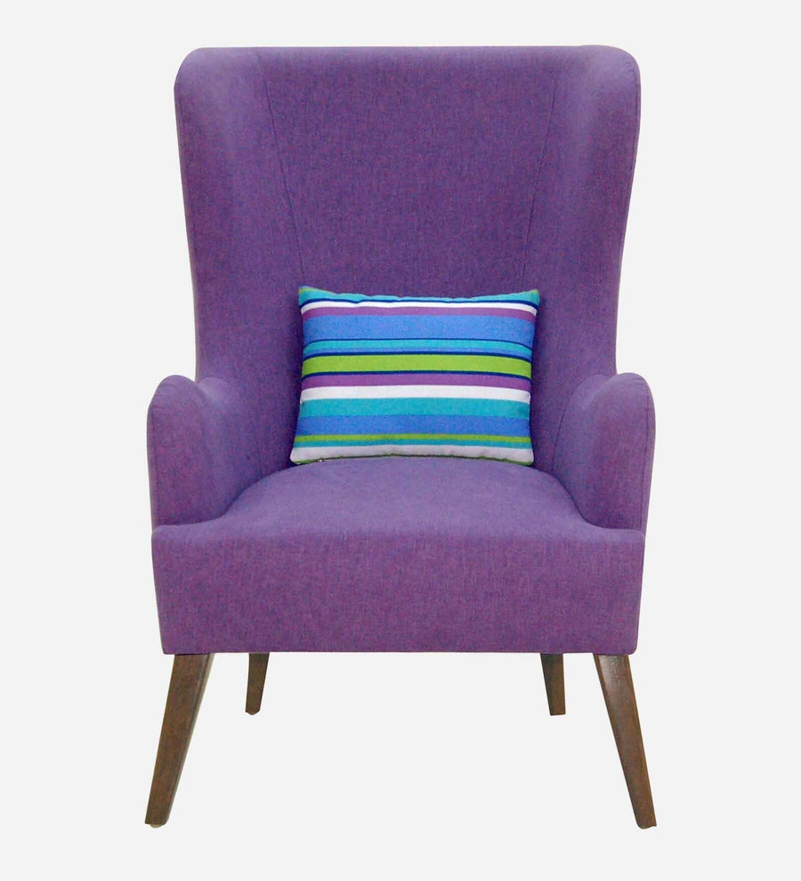 Jeyu Fabric Wing Chair In Purple Colour - Febonic Living