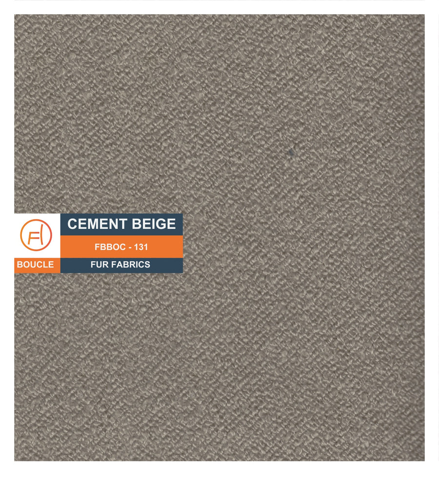 Rexi Boucle Fabric Bench In Cement Beige Colour - Febonic Living