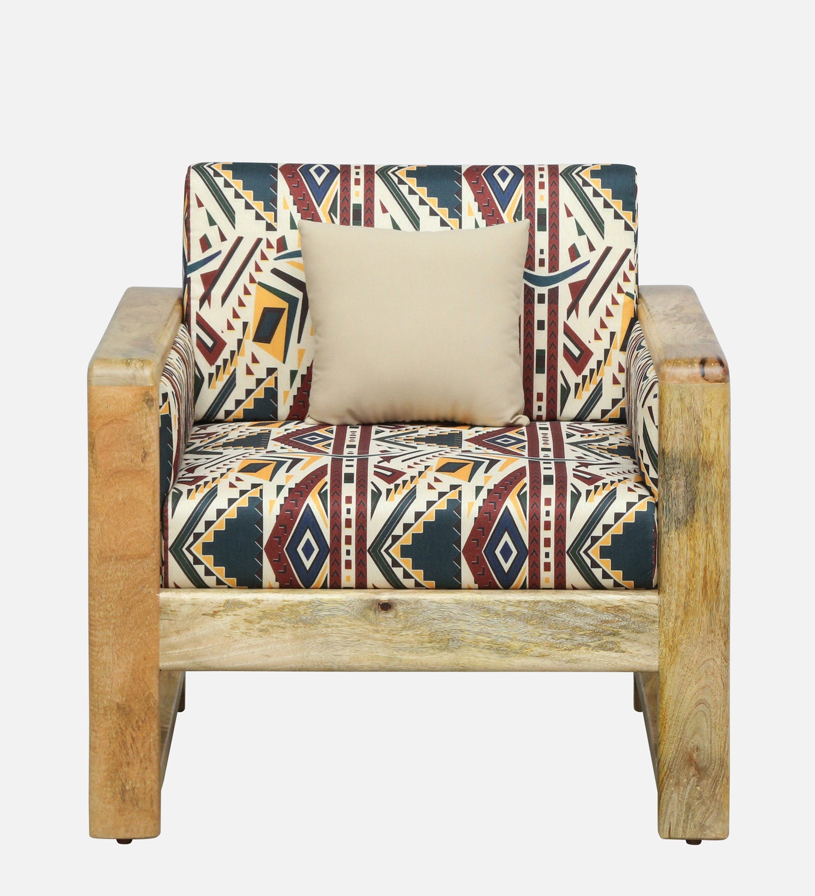 Arlo Mango Wood 1 Seater Sofa In Natural Finish