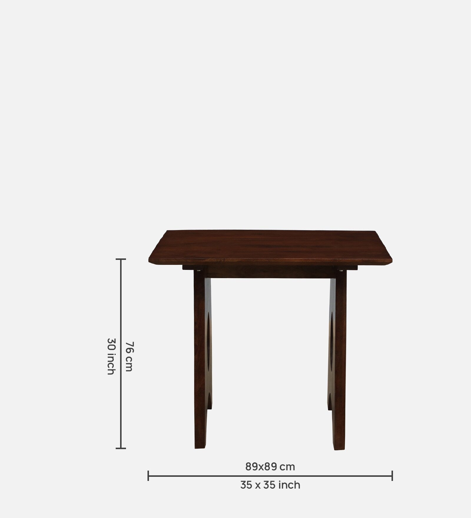 Ganuk Mango Wood 2 Seater Dining Table In Tubbaq Finish - Febonic Living