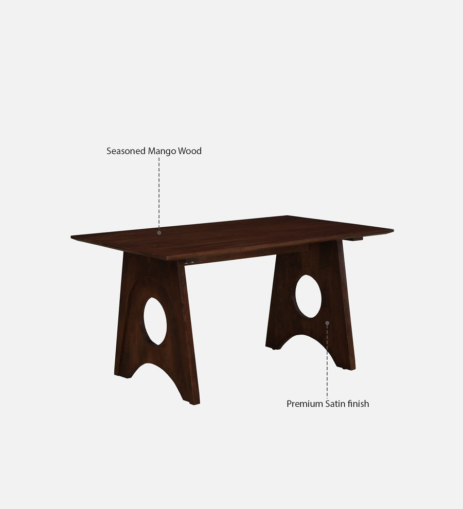 Ganuk Mango Wood 6 Seater Dining Table In Tubbaq Finish - Febonic Living