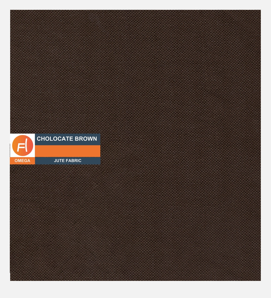 Omega Poly Cotton Fabric Chocolate Brown Colour - Febonic Living
