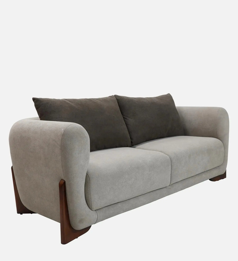 Clayton Fabric 3 Seater Sofa In Beige And Chocolate Brown Colour - Febonic Living