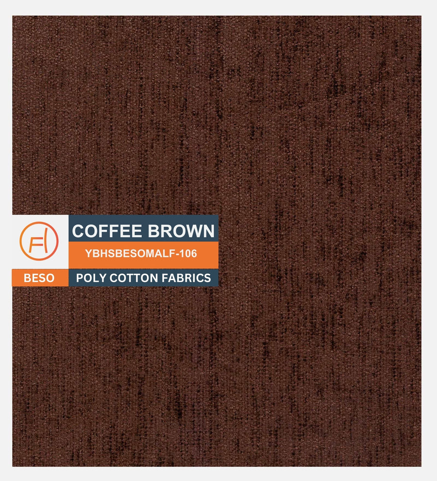 Ruggy Fabric Ottoman In Coffee Brown Colour With Storage - Febonic Living