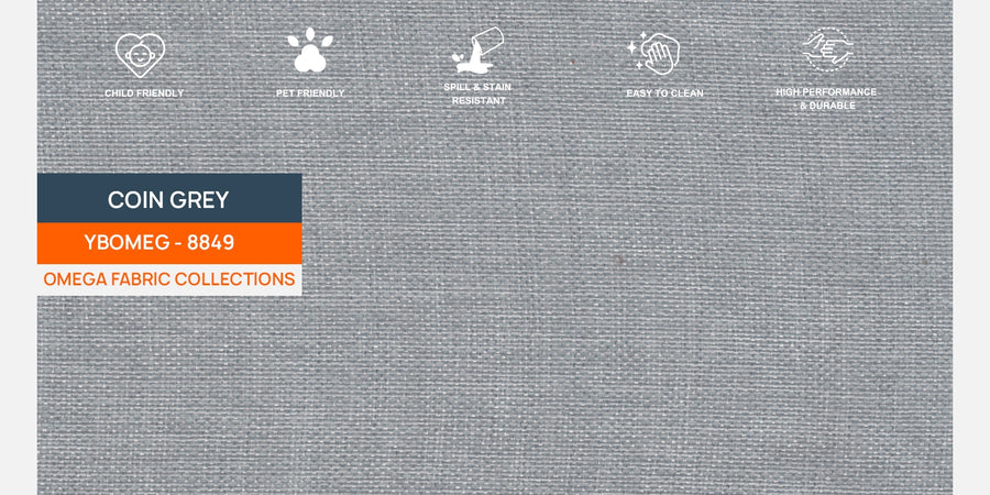 Devo Fabric 3 Seater Sofa In Coin Grey Colour - Febonic Living