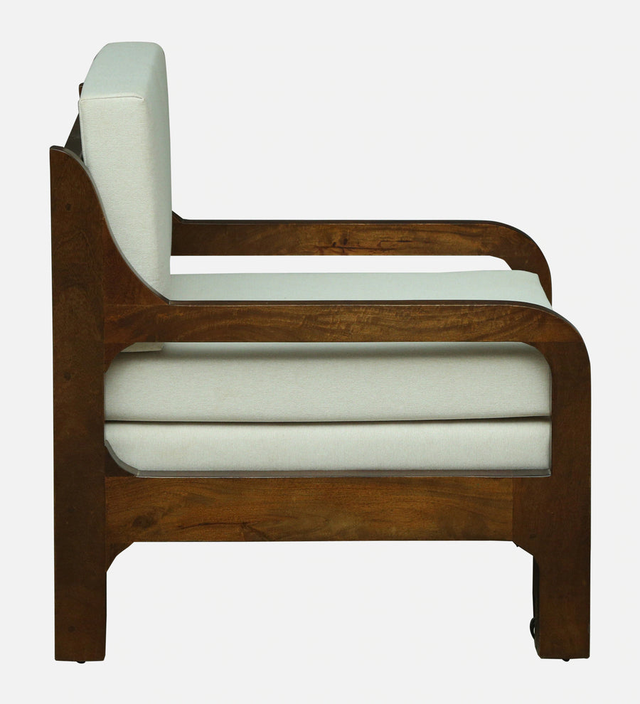 Estry Dove Off Whitel Fabric Pull Out Sofa Cum Bed In Tubbaq Finish