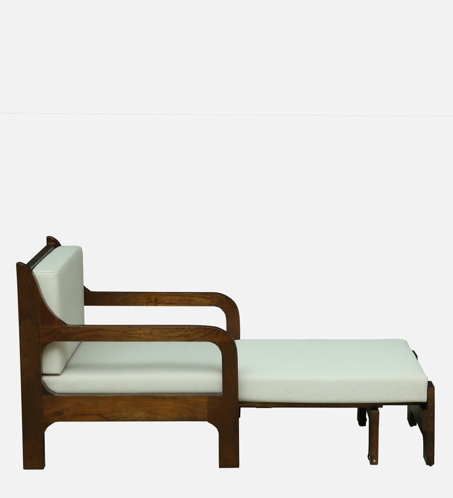 Estry Dove Off Whitel Fabric Pull Out Sofa Cum Bed In Tubbaq Finish