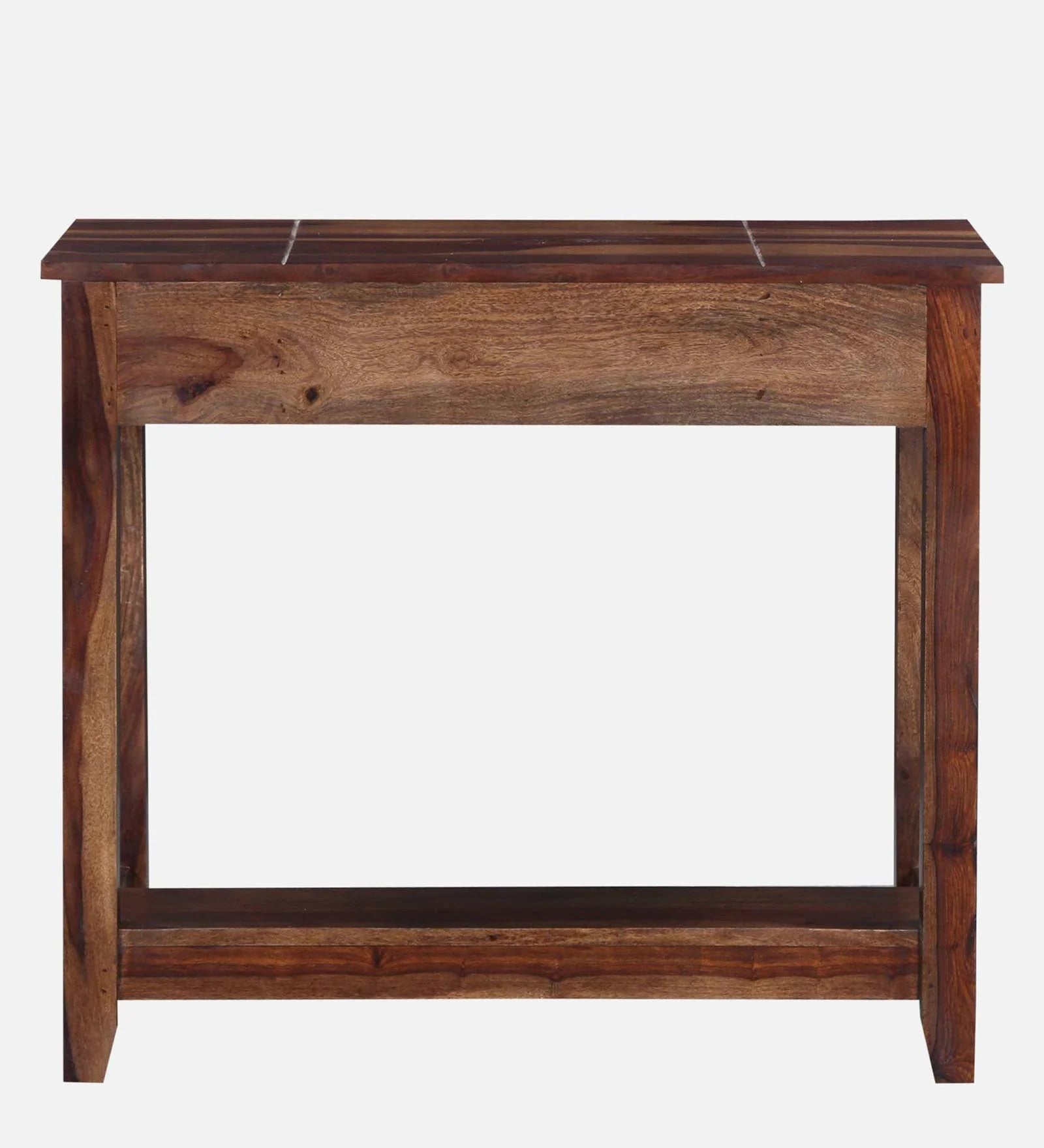 Split Sheesham Wood Writing Table With Scratch Resistant In Provincial Teak Finish - Febonic Living