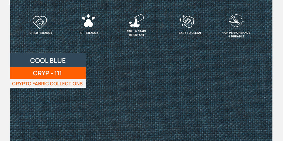 Marsela Fabric 2 Seater Sofa In Cool Blue Colour - Febonic Living