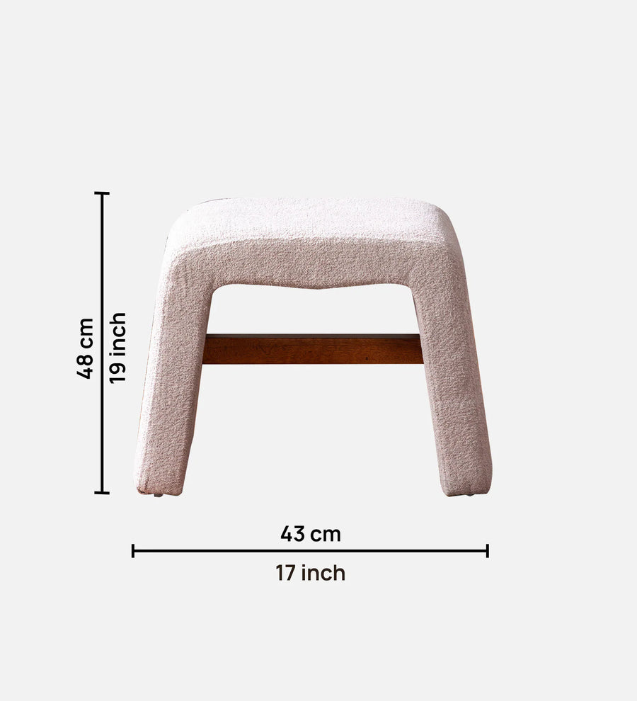 Copen Boucle Foot Stool In Millennial Pink Colour - Febonic Living