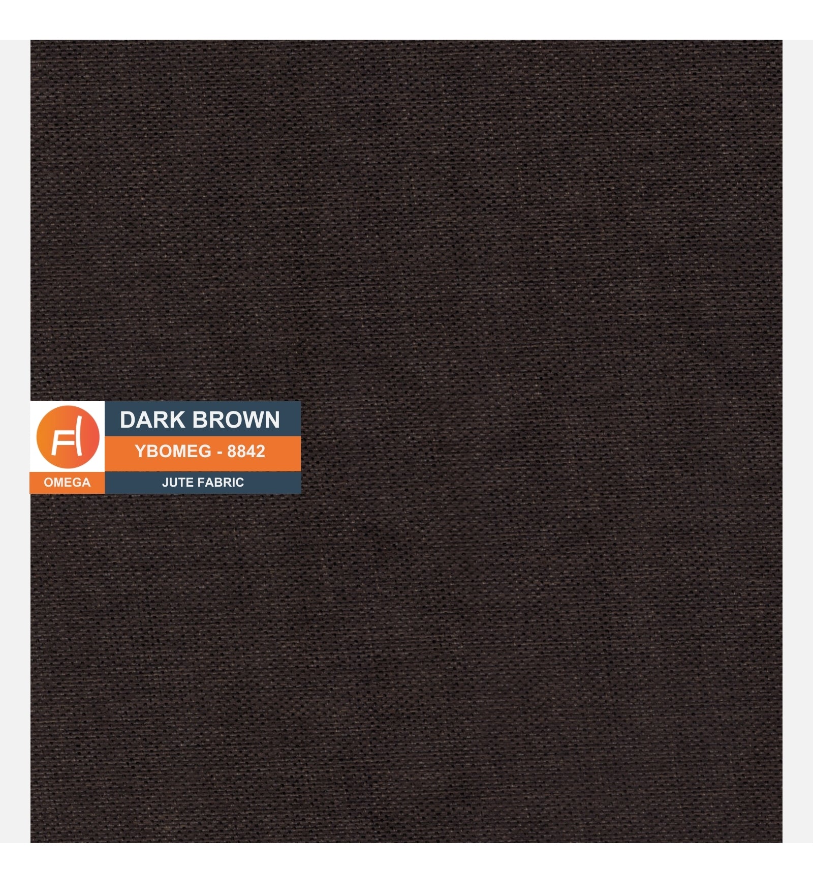 Omega Poly Cotton Fabric Dark Brown Colour