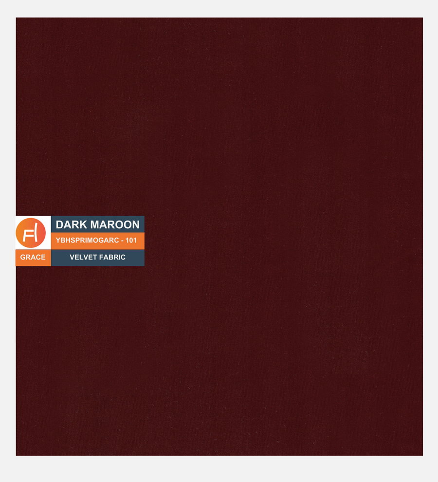 Adon Velvet Bench In Dark Maroon Colour - Febonic Living