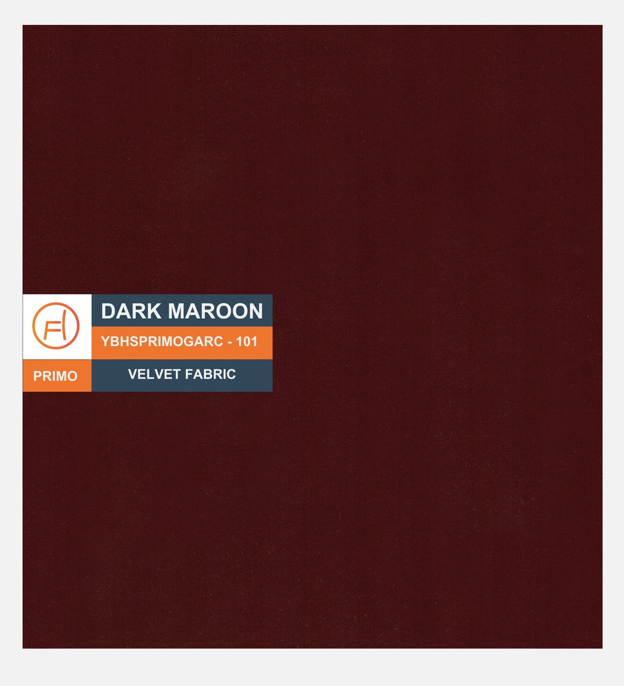 Cartes Velvet Bench In Dark Maroon Colour - Febonic Living
